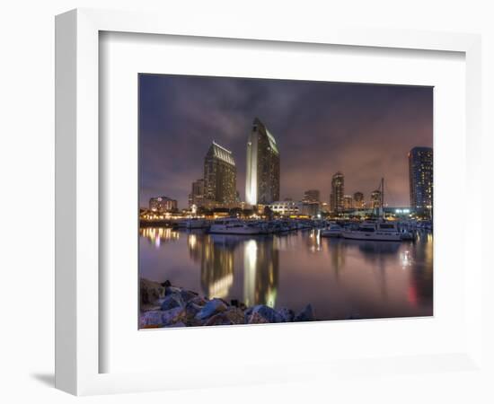 San Diego Marina and Skyline at Dusk, California, United States of America, North America-Sergio Pitamitz-Framed Photographic Print