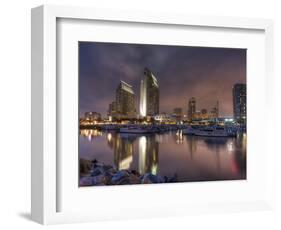 San Diego Marina and Skyline at Dusk, California, United States of America, North America-Sergio Pitamitz-Framed Photographic Print