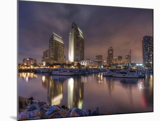 San Diego Marina and Skyline at Dusk, California, United States of America, North America-Sergio Pitamitz-Mounted Photographic Print