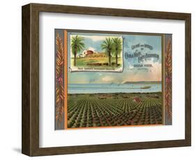 San Diego Mission Brand - Chula Vista, California - Citrus Crate Label-Lantern Press-Framed Art Print