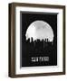 San Diego Skyline Black-null-Framed Art Print