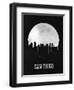 San Diego Skyline Black-null-Framed Art Print