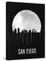 San Diego Skyline Black-null-Stretched Canvas