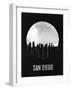 San Diego Skyline Black-null-Framed Art Print