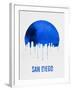 San Diego Skyline Blue-null-Framed Art Print