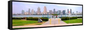 San Diego Skyline from Coronado Island, San Diego County, California, USA-null-Framed Stretched Canvas