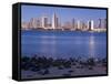 San Diego Skyline Viewed From Coronado Island, San Diego, California, USA-Richard Cummins-Framed Stretched Canvas