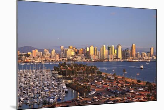 San Diego Skyline with Harbor Island Boats, California, USA, Summer-Stuart Westmorland-Mounted Photographic Print