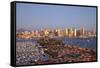 San Diego Skyline with Harbor Island Boats, California, USA, Summer-Stuart Westmorland-Framed Stretched Canvas