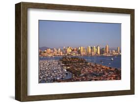 San Diego Skyline with Harbor Island Boats, California, USA, Summer-Stuart Westmorland-Framed Photographic Print