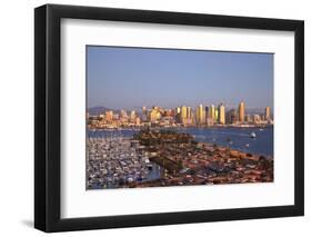 San Diego Skyline with Harbor Island Boats, California, USA, Summer-Stuart Westmorland-Framed Photographic Print