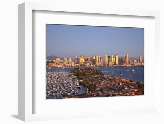 San Diego Skyline with Harbor Island Boats, California, USA, Summer-Stuart Westmorland-Framed Photographic Print