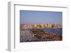 San Diego Skyline with Harbor Island Boats, California, USA, Summer-Stuart Westmorland-Framed Photographic Print