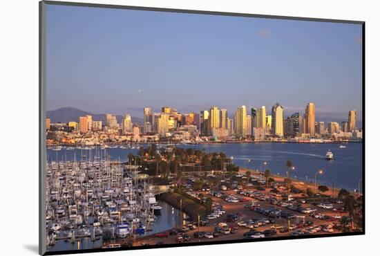 San Diego Skyline with Harbor Island Boats, California, USA, Summer-Stuart Westmorland-Mounted Photographic Print