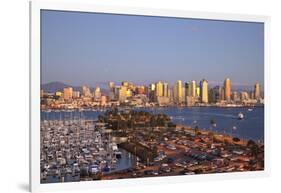 San Diego Skyline with Harbor Island Boats, California, USA, Summer-Stuart Westmorland-Framed Photographic Print