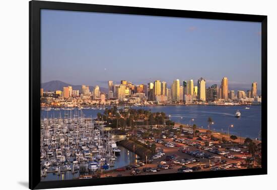 San Diego Skyline with Harbor Island Boats, California, USA, Summer-Stuart Westmorland-Framed Photographic Print