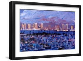 San Diego Skyline with Marina at Dusk-Markus Bleichner-Framed Art Print