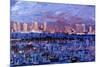 San Diego Skyline with Marina at Dusk-Markus Bleichner-Mounted Art Print