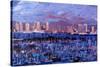 San Diego Skyline with Marina at Dusk-Markus Bleichner-Stretched Canvas