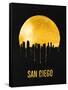 San Diego Skyline Yellow-null-Framed Stretched Canvas