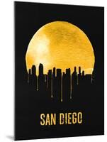 San Diego Skyline Yellow-null-Mounted Art Print