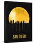 San Diego Skyline Yellow-null-Stretched Canvas