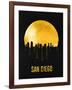 San Diego Skyline Yellow-null-Framed Art Print