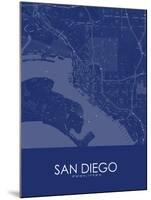 San Diego, United States of America Blue Map-null-Mounted Poster