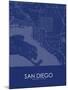 San Diego, United States of America Blue Map-null-Mounted Poster