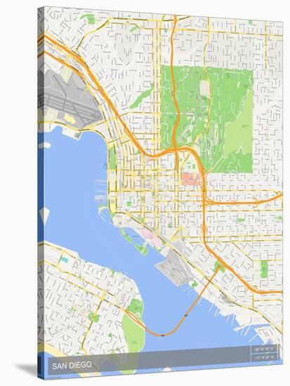 San Diego, United States of America Map-null-Stretched Canvas