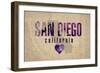 San Diego-Red Atlas Designs-Framed Giclee Print