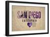 San Diego-Red Atlas Designs-Framed Giclee Print