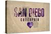 San Diego-Red Atlas Designs-Stretched Canvas