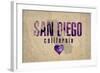 San Diego-Red Atlas Designs-Framed Giclee Print