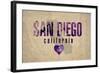 San Diego-Red Atlas Designs-Framed Giclee Print