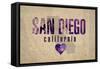 San Diego-Red Atlas Designs-Framed Stretched Canvas