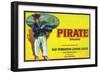 San Fernando, California, Pirate Brand Citrus Label-Lantern Press-Framed Art Print