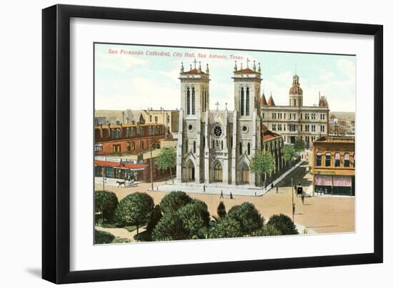 San Fernando Cathedral, San Antonio-null-Framed Art Print