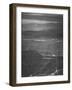 San Fernando Valley Seen from Point over Hollywood. Building Atop Mountain is Don Lee TV Station-Loomis Dean-Framed Photographic Print