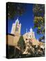 San Filipe De Neri Church, Old Town Plaza, Albuquerque, New Mexico, USA-Michael Snell-Stretched Canvas