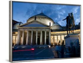 San Francesco Di Paola and Piazza Del Plebiscito, Naples, Campania, Italy, Europe-Charles Bowman-Framed Photographic Print