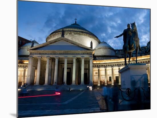 San Francesco Di Paola and Piazza Del Plebiscito, Naples, Campania, Italy, Europe-Charles Bowman-Mounted Photographic Print