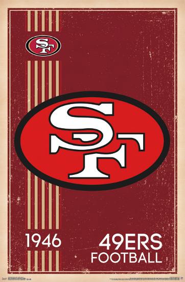 San Francisco 49Ers - Retro Logo 14-null-Lamina Framed Poster