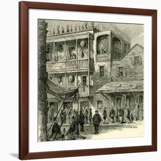 San Francisco a Street in China Town 1891, USA-null-Framed Giclee Print