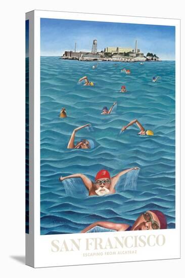 San Francisco - Alcatraz-Mark Ulriksen-Stretched Canvas