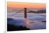 San Francisco At Sunrise, Behind The Golden Gate Bridge And A Low Blanket Of Fog-Joe Azure-Framed Photographic Print