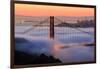 San Francisco At Sunrise, Behind The Golden Gate Bridge And A Low Blanket Of Fog-Joe Azure-Framed Photographic Print