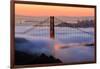 San Francisco At Sunrise, Behind The Golden Gate Bridge And A Low Blanket Of Fog-Joe Azure-Framed Photographic Print
