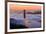 San Francisco At Sunrise, Behind The Golden Gate Bridge And A Low Blanket Of Fog-Joe Azure-Framed Photographic Print