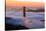 San Francisco At Sunrise, Behind The Golden Gate Bridge And A Low Blanket Of Fog-Joe Azure-Stretched Canvas